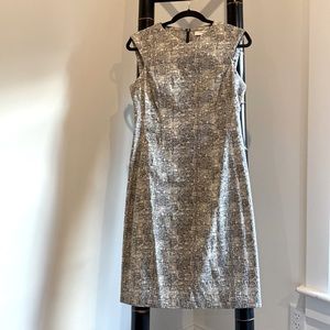 M.M. Lafleur The Maggie Scribble Cream & Black Jacquard Dress Sz 8